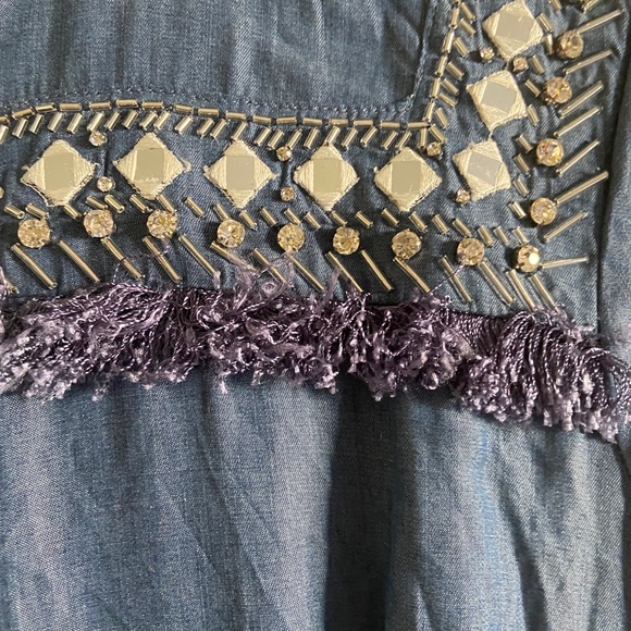 Boston Proper NWT Chambray Dress SZ 10 - Picture 4 of 12